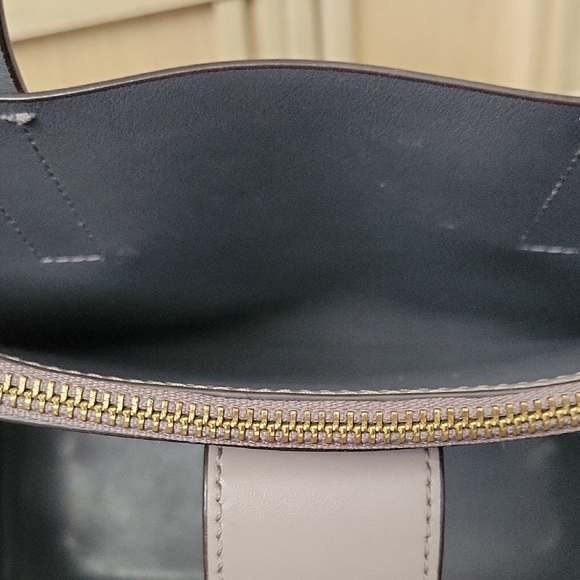 Kate Spade Silver Mauve 100% Genuine Leather Crossbody Structured Tote - Picture 7 of 16